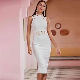 Bodycon Sexy Dress Women Summer Vestidos Bandage es White Party NightClub Mini 210515