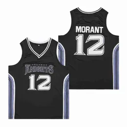 College 12 # JA Morant Svart Alternativ Basketball Jersey Custom DIY Design Stitched Movie Basketball Jerseys