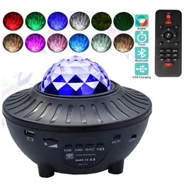 USB LED Star Night Light Effects Music Starry Water Wave Projector Bluetooth Sound-Activated Stage lights Lighting