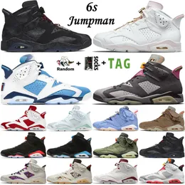 2023 Jumpman 6 Yüksek Og Erkek Basketbol Ayakkabıları 6S Bordeaux UNC Singles Günü Altın Çemberler Tifany Mavi Siyah Kızılötesi Hare DMP Erkekler Spor Kadın Spor Keyarları Eğitmenleri Boyut