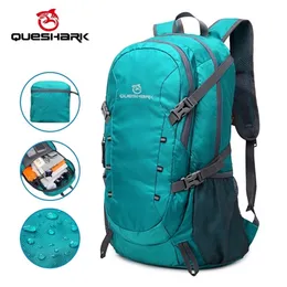 QUESHARK 40L超軽量防水折りたたみ折りたたみ式キャンプキャンプバックパック登山旅行登山ハイキングサイクリングバッグ220216