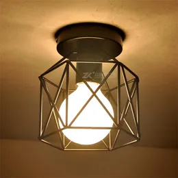 Vintage Ceiling Light LED Lamp Lustre Luminaire Iron Cage Lighting Fixtures Luminaria Abajur Plafonnier For Living Room Lights