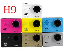 H9 كاميرا العمل فائقة الدقة 4 كيلو 30fps wifi 2.0 بوصة 170D تحت الماء للماء خوذة فيديو تسجيل كاميرات الرياضة كاميرا دون بطاقة SD 5PCS