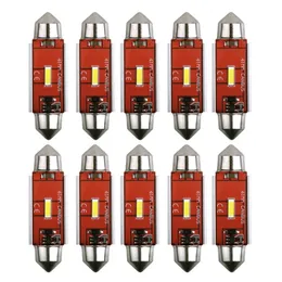 10ピースC5W C10W LED電球CANBUS FESTOON-31mm 36mm 39mm 41mm CSP 1860エラーカーインテリアドームライトライトホワイト12V