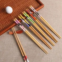 Chopsticks 5pairs Handmade tableware Narzędzie Pakiet Prezent Japoński Maid Natural Sticks Bamboo Zestaw do Kuchnia Home El