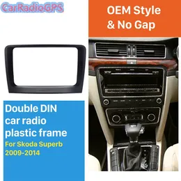 2 DIN Car DVD GPS Radio Caszyna Panel Rama Dash Trim Kit na 2009 rok 2011 2012 2013 2014 SKODA SUPERB 210 * 210 * 130mm