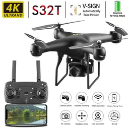 S32T Mini Drone RC Quadcopter med 4K HD Esc Camera Wide-Angle Professional Aerial Photography 360 ° Rull Helikopter Kids Present