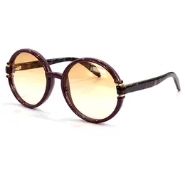 2022 Acetatrundan full ram solglasögon kvinnor modedesign personlig UV400 skydd oculos de sol feminino