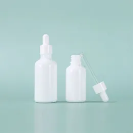 White Porcelain Packaging Bottles 10ml 15ml 20ml 30ml 50ml 100ml Essential Oil Glass Dropper Bottle