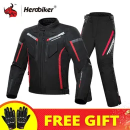 Motorcycle Apparel HEROBIKER Jacket Body Armor Windproof Riding Motocross Suit Winter Cold-Proof Moto Clothing With CE Protector