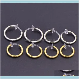 Stud Earrings Jewelrybone Minimalist No Selling Hole Earring Resin Arc Spring Ear Clip Nose Ring Drop Delivery 2021 Qdysl