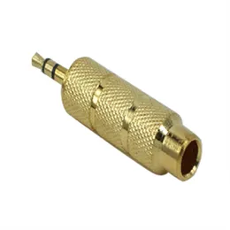 3,5 mm hane till 6,35 mm Female Jack Audio Adapter -kontakter för mobiltelefon PC -högtalare Aux Amplifier Stereo Converter