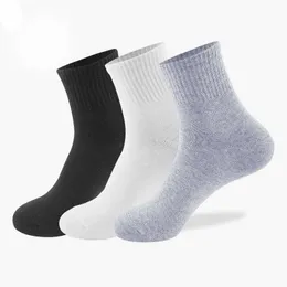 10pairs/lot Solid Men's Socks Long Cotton Socks Man Women Casual Business Short Socks Black White Gray Calcetines hombre 210727