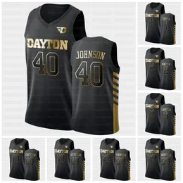 Dayton Flyers NCAA Svart Golden Edition Jersey 0 Rodney Chatman 1 Obi Toppin Watson Landers Crutcher Antetokounmpo Tshimanga Mikesell Cohill Johnson