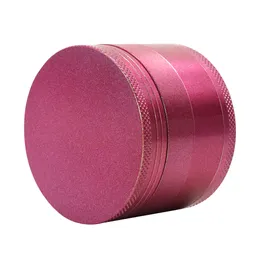 Novo 63mm metal fumar glitter rosa azul moedores 4 camadas com dentes afiados cnc tabaco erva moedor cruhser atacado