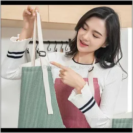 Aprons Textiles Home & Gardenadjustable Stripe Kitchen Cooking With Pocket Hand Towel Waterproof Oilproof Sleeveless Convenient Chefs Univers
