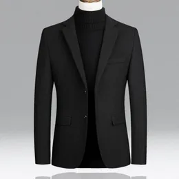 Giacche da uomo Autunno Blazer grigio spesso Cappotto da uomo in lana da uomo Giacca da abito casual Cappotto di lana oversize invernale Manica lunga Formale 4xl