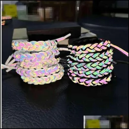 Charm Bracelets Jewelry Bracelet, 즉 홀로그램 그물 같은 학생, 여자 친구 Tiktok Change Hand Rope. 드롭 배달 2021 XTKFA