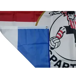 Bandiera della squadra di calcio olandese Sparta Rotterdam 3 5ft 90cm 150cm Bandiere in poliestere Banner decorazione volante casa giardino Festi292d