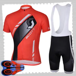 SCOTT team Cycling Short Sleeves jersey (bib) shorts sets Mens Summer Breathable Road bicycle clothing MTB bike Outfits Sports Uniform Y210414210