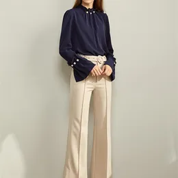 Pantaloni a vita alta Autunno Inverno Donna Casual Solid Zipper Pantaloni lunghi femminili eleganti allentati 11940429 210527