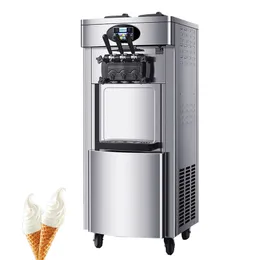 Mjukt glassmaskin för småföretag Sötkottmakare Vertikal Rostfritt stål Vending 2200W