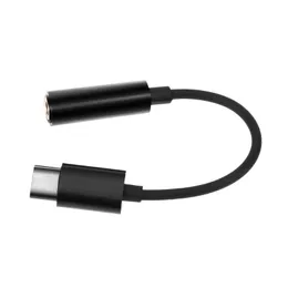 Högkvalitativa hörlurar Adapter Typec 3.5 Jack Earphone -kabel USBC till 3,5 mm aux för Huawei Mate P20 Pro Xiaomi Mix