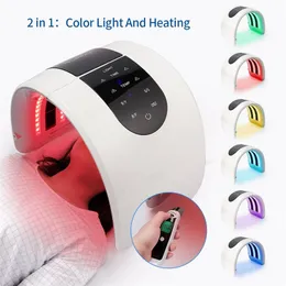 2 IN 1 Foldable 7 Color LED Pon 30-60 Heating Threapy Face&Body Mask Machine Salon Home Use Skin Rejuvenation Acne Care 220224