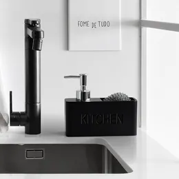 Kitchen Sinks Modern Soap Dispenser Set Liquid Hand Soap Dispensers Pump Bottle Brush Happen Butiker Svampar Skrubber Borstar