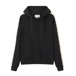 Homens mulheres de alta qualidade hoodies letra bordado manga comprida hoodie preto branco mens hoodies tamanho M-2XL