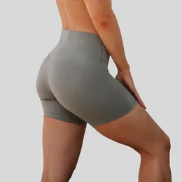 Nepoagym Fysiska 1 / 2pcs Högt midja träning Super Sträckt Athletic Soft Women Fitness Yoga Biker Shorts