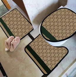 Moda zestaw nakładek na deskę sedesową Vintage list paski dywaniki łazienkowe płaszcz toalety Case maty podłogowe 3 szt. Zestawy dywaników