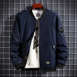 Thoshineブランド春秋の男性のジャケット薄いパッチデザインポケット男性野球のジャケット軽量のアウタートップス文字211126