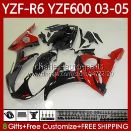 ヤマハYZF600 YZF R 6 600 CC YZF-R6 2003 2004 2004 2005 Cowling 95No.133 YZF R6 600CC YZF-600 03-05 BODY YZFR6 03 04 05 OEM FAIRLING KIT RED FLAMES