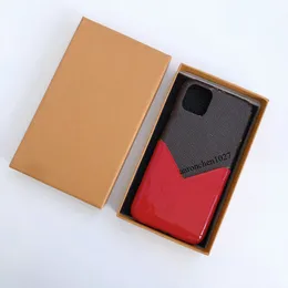 L Diseñadores de moda Titular de la tarjeta Cajas de teléfono de cuero para iPhone 11 Pro 12 Mini 7plus plus 8plus X XR XS Max Designer Luxury Case Fundas Coque 2021