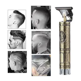 USB Rechargeable T9 Baldheaded Hair Clipper Electric hair trimmer Cordless Shaver Trimmer 0mm Men Barber Cutting Machine 220106