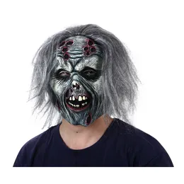 Halloween Scary Clown med hår Demon Horror Snake Tongue Masks Zombie Clown Devil Latex Den Walking Dead Mask