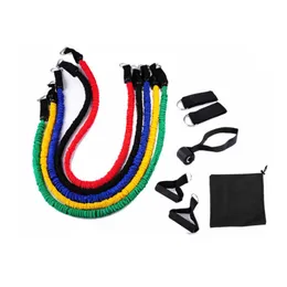 Gym Fitness Resistance Bands Crossfit Set Workout Pull Rope Latex Tubes Yoga Exercise Pedal Body Chest Develop Muscle Training H1026
