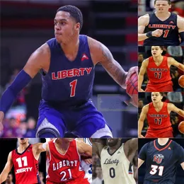 Liberty Flames Basketball Jersey NCAA College Caleb Homesley McGhee Scottie James Pacheco-Ortiz Elijah Cuffee Kyle Rode Myo Baxter-Bell