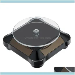 Emballage Jewelrysolar Showcase Matic Tourne-disque rotatif Organisateur de bijoux Collier Bracelet Montre Présentoir Pochettes Sacs Drop Delive