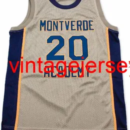 Niestandardowy Stitch Ben Simmons Montverde Academy High School Grey Basketball Jersey XXS-6XL