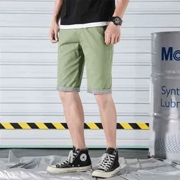 Sommar casual shorts män plaid hem bomull byxor mode streetwear bermuda homme pantalon court plus storlek 210716