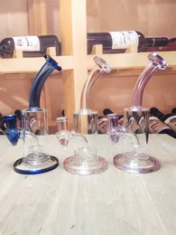 7.1 pulgadas Pipa de agua de cachimba Mini vidrio Tabaco Bong Base de vaso Fumar Bubbler Pipas de humo Bongs Botellas Dab Rig Tazón de 14 mm