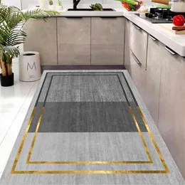 Waterproof Oilproof Kitchen Mat Antislip Bath Mat Soft Bedroom Floor Mat Living Room Carpet Doormat Kitchen Rug 210917