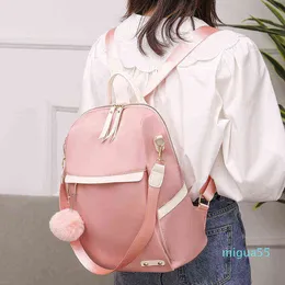 Estilo de mochila Estilo Preppy Mulheres Mochilas Kawaii Rosa Oxford Senhoras Back Bag Pack Feminino Backbag Qualidade Escola Sacos para Adolescentes