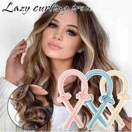 2021 Headless Curling Rod pałąk Lazy Curler Zestaw rolek Włosów Sleeping Soft Headband Hair Curlers DIY Włosy Stylizacji Narzędzia