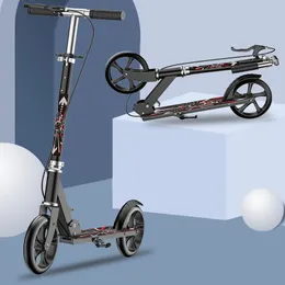 Partihandel Non-Electric Adult Folding Scooter Hög belastning 150kg Light Alloy Vehicle City Scooter