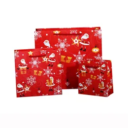 Three Size(S M L ) Creative Cute Christmas Gift Bag Hand Bag High-grade Packaging Bag Paper Bags 5 Styles Wholesale LX4301