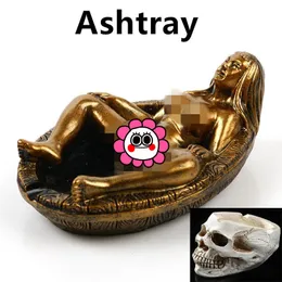 Roligt harts Ashtray Creative Hantverk Ashtrays Anti-Shock Smoke Ash Tray Fashion Miljö Hotell Hem för rökning Tillbehör
