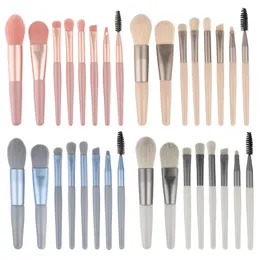 8st mini makeup penslar uppsättning professionell smink skönhetsborste för ögonskugga blush foundation ögonbryn läppfransar makeupbrushes